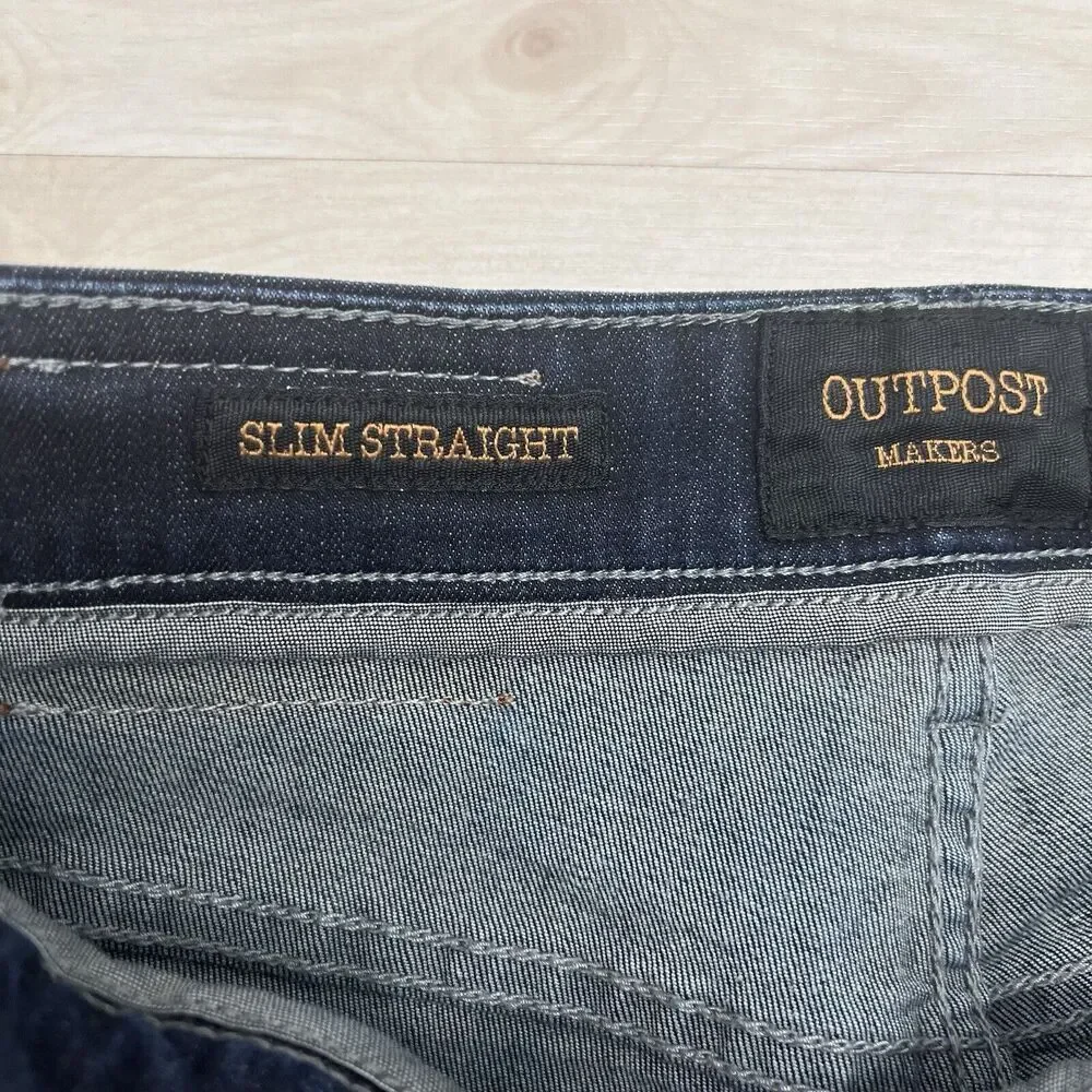 Outpost Makers Slim Straight Jeans Men's Size 29X32 Blue Superior Stretch